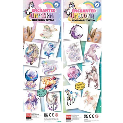 Enchanted unicorn temporary tattoo