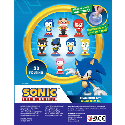 65mm Sonic 3D figurines