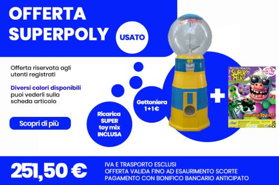 superpoly usato con ricarica super toy mix